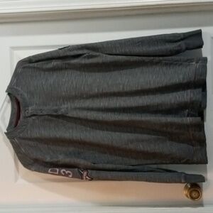 Harley-Davidson Gray Long Sleeve Henley Men's Large